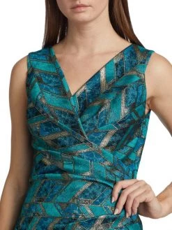 Teri Jon By Rickie Freeman Abstract-Print Ruched Knee-Length Dress 14 Teri Jon By Rickie Freeman Abstract-Print Ruched Knee-Length Dress -Rickie Freeman Sales 2022 unnamed file 1004