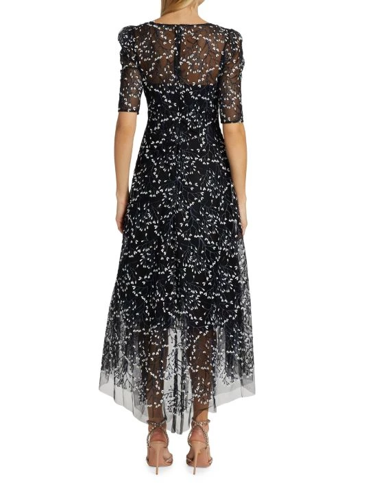 Teri Jon By Rickie Freeman Floral Bead-Embellished Midi-Dress 7 Teri Jon By Rickie Freeman Floral Bead-Embellished Midi-Dress - Image 5