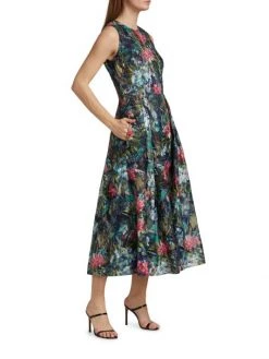 Teri Jon By Rickie Freeman Floral Jacquard A-Line Dress -Rickie Freeman Sales 2022 unnamed file 1023