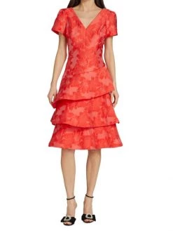 Teri Jon By Rickie Freeman Floral Tiered Cocktail Dress -Rickie Freeman Sales 2022 unnamed file 1036