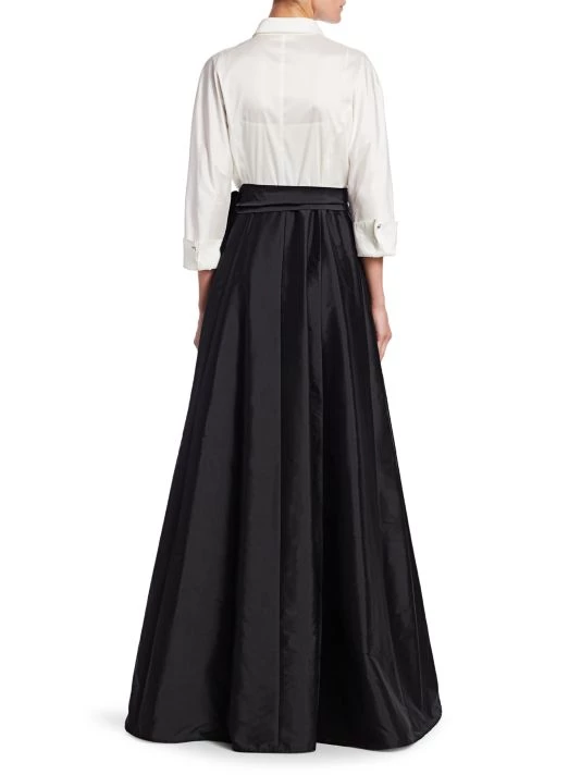 Teri Jon By Rickie Freeman Collared Taffeta Ball Gown 7 Teri Jon By Rickie Freeman Collared Taffeta Ball Gown - Image 5