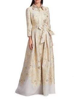 Teri Jon By Rickie Freeman Brocade Shirt Gown -Rickie Freeman Sales 2022 unnamed file 1086