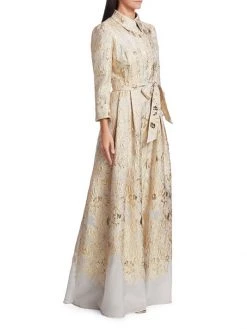 Teri Jon By Rickie Freeman Brocade Shirt Gown -Rickie Freeman Sales 2022 unnamed file 1087