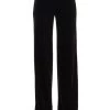 Teri Jon By Rickie Freeman Velvet Wide Leg Pants Black
