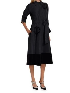 Teri Jon By Rickie Freeman Taffeta & Velvet Shirtdress 12 Teri Jon By Rickie Freeman Taffeta & Velvet Shirtdress -Rickie Freeman Sales 2022 unnamed file 112