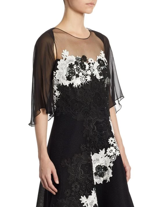 Teri Jon By Rickie Freeman Chiffon Shrug 5 Teri Jon By Rickie Freeman Chiffon Shrug - Image 4