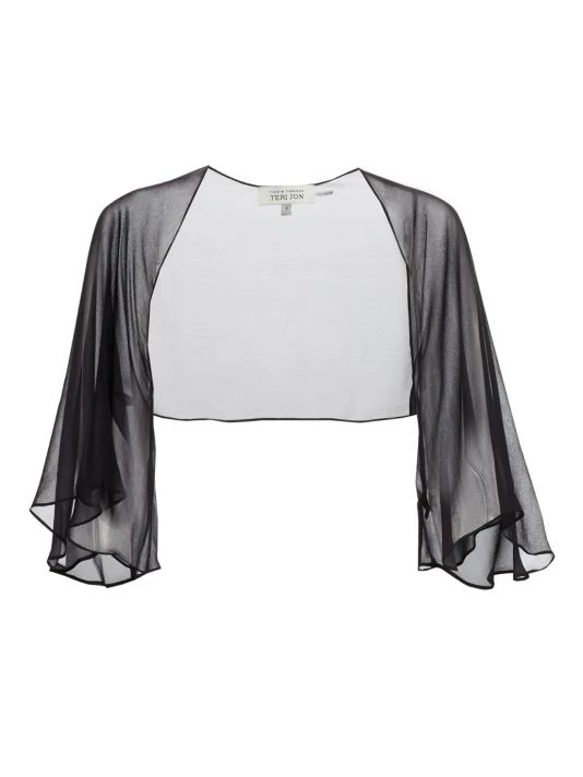 Teri Jon By Rickie Freeman Chiffon Shrug 7 Teri Jon By Rickie Freeman Chiffon Shrug - Image 6