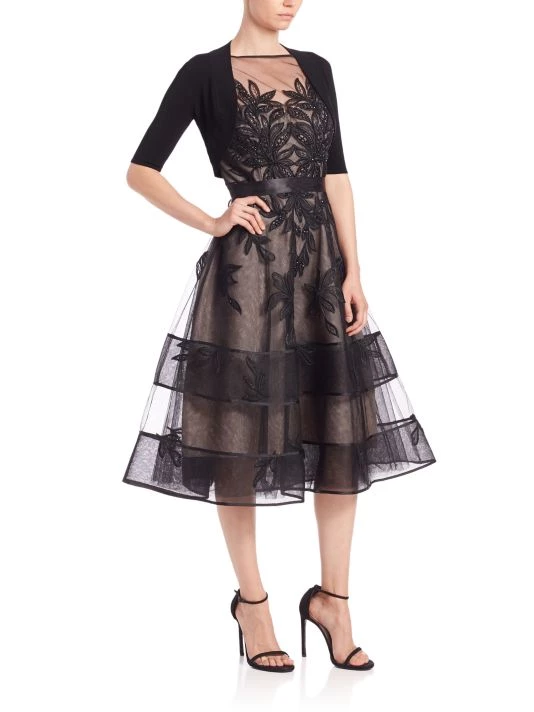 Teri Jon By Rickie Freeman Knit Shrug 4 Teri Jon By Rickie Freeman Knit Shrug - Image 2