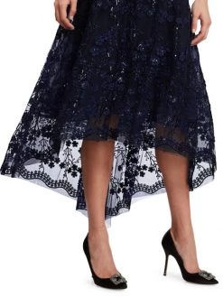Teri Jon By Rickie Freeman Lace High-Low Dress Blush -Rickie Freeman Sales 2022 unnamed file 1143