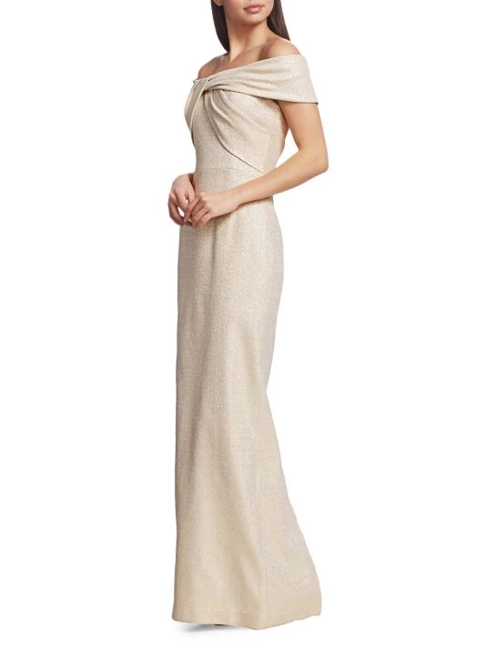 Teri Jon By Rickie Freeman Off-The-Shoulder Metallic Gown 4 Teri Jon By Rickie Freeman Off-The-Shoulder Metallic Gown - Image 2