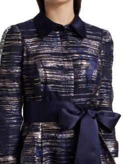 Teri Jon By Rickie Freeman Organza Abstract Stripe Shirtdress -Rickie Freeman Sales 2022 unnamed file 1187