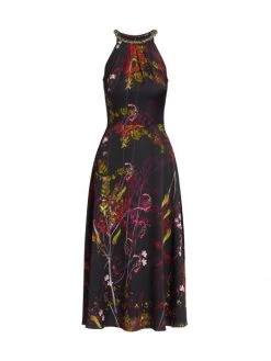 Rickie Freeman Sales 2022 2 Teri Jon By Rickie Freeman Hammered Satin Halter Midi Dress