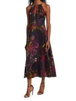 Teri Jon By Rickie Freeman Hammered Satin Halter Midi Dress -Rickie Freeman Sales 2022 unnamed file 1191