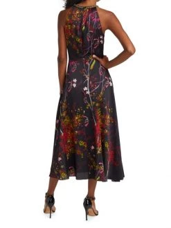 Teri Jon By Rickie Freeman Hammered Satin Halter Midi Dress -Rickie Freeman Sales 2022 unnamed file 1193