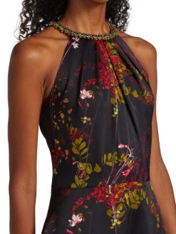 Teri Jon By Rickie Freeman Hammered Satin Halter Midi Dress -Rickie Freeman Sales 2022 unnamed file 1194