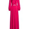 Teri Jon By Rickie Freeman Hammered Satin Belted Gown Fuchsia -Rickie Freeman Sales 2022 unnamed file 1203