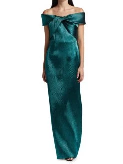 Teri Jon By Rickie Freeman Wavy Jacquard Off-The-Shoulder Gown -Rickie Freeman Sales 2022 unnamed file 1209