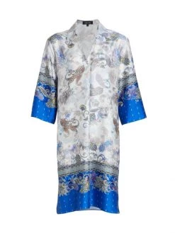 Teri Jon By Rickie Freeman Paisley Shirt Dress