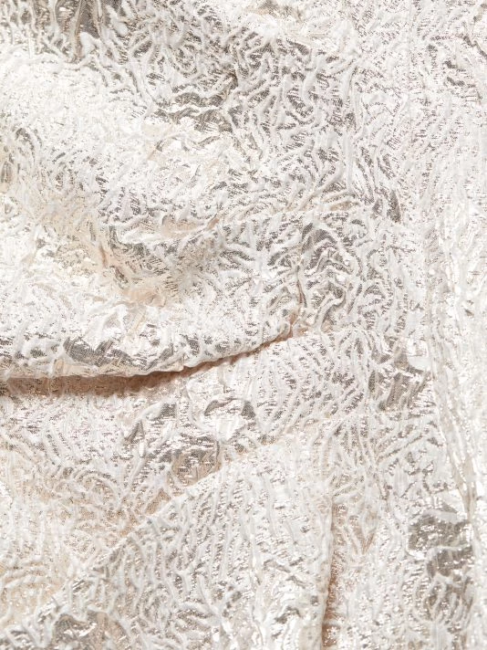 Teri Jon By Rickie Freeman Metallic Embossed Jacquard Gown 9 Teri Jon By Rickie Freeman Metallic Embossed Jacquard Gown - Image 7