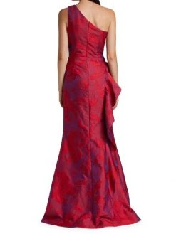 Teri Jon By Rickie Freeman Jacquard One-Shoulder Ruched Gown -Rickie Freeman Sales 2022 unnamed file 129