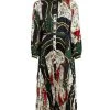 Teri Jon By Rickie Freeman Printed A-Line Midi Dress