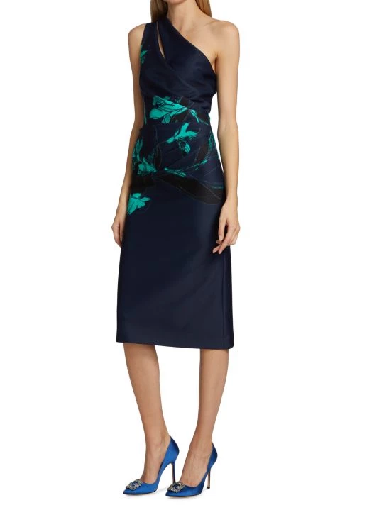 Teri Jon By Rickie Freeman One-Shoulder Dress 6 Teri Jon By Rickie Freeman One-Shoulder Dress - Image 4