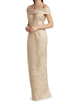 Teri Jon By Rickie Freeman Off-the-Shoulder Metallic Jacquard Gown -Rickie Freeman Sales 2022 unnamed file 135