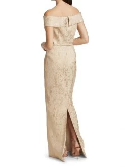 Teri Jon By Rickie Freeman Off-the-Shoulder Metallic Jacquard Gown -Rickie Freeman Sales 2022 unnamed file 136