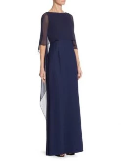 Teri Jon By Rickie Freeman Scuba Gown Chiffon Overlay Dress Navy 15 Teri Jon By Rickie Freeman Scuba Gown Chiffon Overlay Dress Navy -Rickie Freeman Sales 2022 unnamed file 14