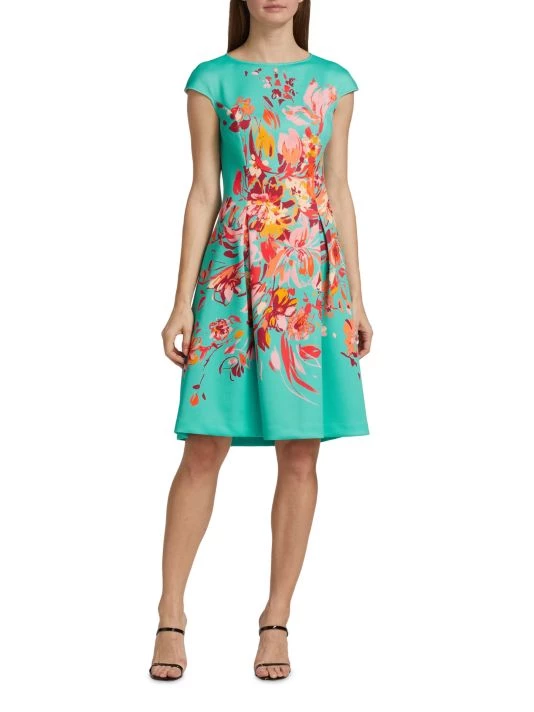 Teri Jon By Rickie Freeman Printed Scuba Dress 5 Teri Jon By Rickie Freeman Printed Scuba Dress - Image 3