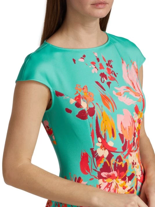 Teri Jon By Rickie Freeman Printed Scuba Dress 8 Teri Jon By Rickie Freeman Printed Scuba Dress - Image 6