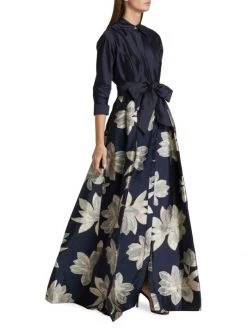 Teri Jon By Rickie Freeman Shirtwaist Floral Jacquard Gown -Rickie Freeman Sales 2022 unnamed file 178