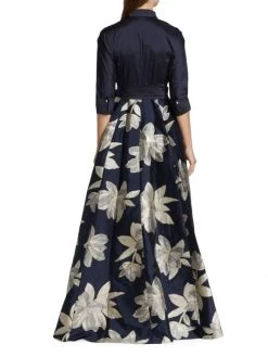 Teri Jon By Rickie Freeman Shirtwaist Floral Jacquard Gown -Rickie Freeman Sales 2022 unnamed file 179