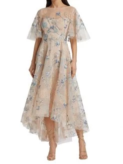 Teri Jon By Rickie Freeman Asymmetric Floral Sequin-Embroidered Midi-Dress -Rickie Freeman Sales 2022 unnamed file 198