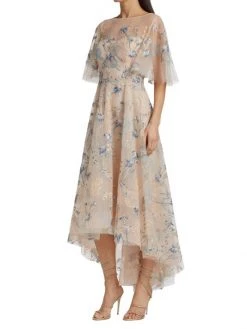 Teri Jon By Rickie Freeman Asymmetric Floral Sequin-Embroidered Midi-Dress -Rickie Freeman Sales 2022 unnamed file 199