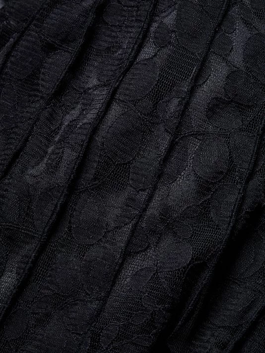 Teri Jon By Rickie Freeman Lace Pintuck Gown Black 8 Teri Jon By Rickie Freeman Lace Pintuck Gown Black - Image 6