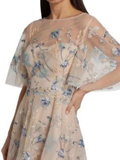 Teri Jon By Rickie Freeman Asymmetric Floral Sequin-Embroidered Midi-Dress -Rickie Freeman Sales 2022 unnamed file 201