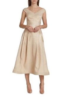 Teri Jon By Rickie Freeman Jacquard Tea-Length Gown 11 Teri Jon By Rickie Freeman Jacquard Tea-Length Gown -Rickie Freeman Sales 2022 unnamed file 212