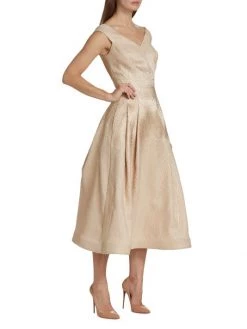 Teri Jon By Rickie Freeman Jacquard Tea-Length Gown 12 Teri Jon By Rickie Freeman Jacquard Tea-Length Gown -Rickie Freeman Sales 2022 unnamed file 213