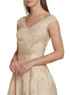 Teri Jon By Rickie Freeman Jacquard Tea-Length Gown 14 Teri Jon By Rickie Freeman Jacquard Tea-Length Gown -Rickie Freeman Sales 2022 unnamed file 215