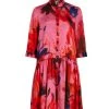 Teri Jon By Rickie Freeman Printed Twill Drop-Waist Shirtdress -Rickie Freeman Sales 2022 unnamed file 259