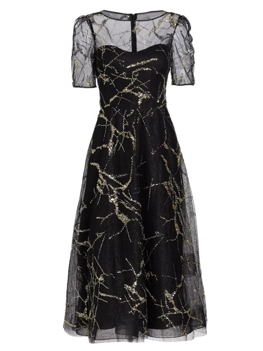 Teri Jon By Rickie Freeman Web Sequin Tulle Dress 3 Teri Jon By Rickie Freeman Web Sequin Tulle Dress