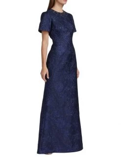 Teri Jon By Rickie Freeman Jacquard Short-Sleeve Gown -Rickie Freeman Sales 2022 unnamed file 297
