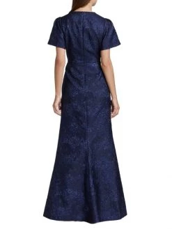 Teri Jon By Rickie Freeman Jacquard Short-Sleeve Gown -Rickie Freeman Sales 2022 unnamed file 298