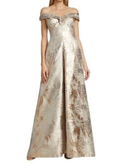Teri Jon By Rickie Freeman Portrait Neck Metallic Jacquard Gown 11 Teri Jon By Rickie Freeman Portrait Neck Metallic Jacquard Gown -Rickie Freeman Sales 2022 unnamed file 303