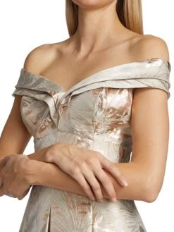 Teri Jon By Rickie Freeman Portrait Neck Metallic Jacquard Gown 14 Teri Jon By Rickie Freeman Portrait Neck Metallic Jacquard Gown -Rickie Freeman Sales 2022 unnamed file 306