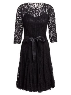Teri Jon By Rickie Freeman Lace Pintuck Dress Navy -Rickie Freeman Sales 2022 unnamed file 31