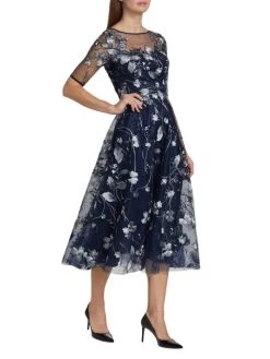Teri Jon By Rickie Freeman Embroidered Tulle Tea Dress -Rickie Freeman Sales 2022 unnamed file 311