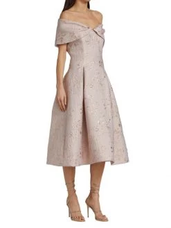 Teri Jon By Rickie Freeman Floral Jacquard Cocktail Dress -Rickie Freeman Sales 2022 unnamed file 360