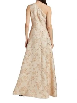 Teri Jon By Rickie Freeman One-Shoulder Floral Metallic Jacquard Gown -Rickie Freeman Sales 2022 unnamed file 368